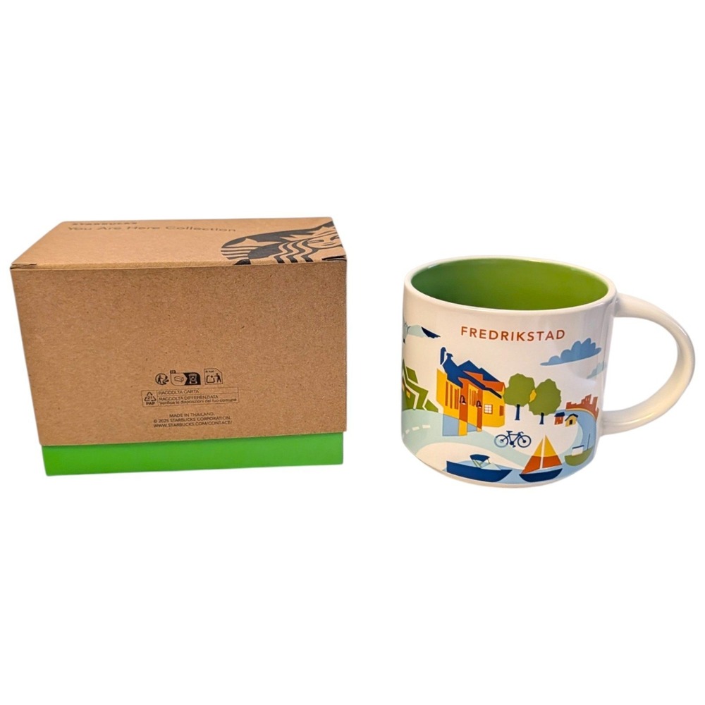 Starbucks Fredrikstad Norway You Are Here Coffee Mug 14oz New In Box